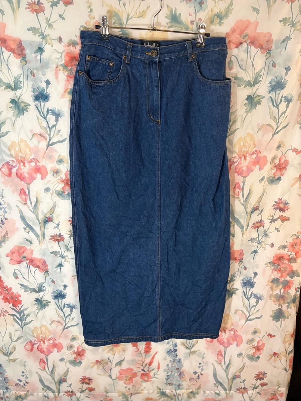 Vintage Rafaella Dark Blue Denim Maxi Skirt
